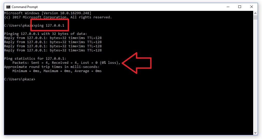 Test TCP/IP Windows