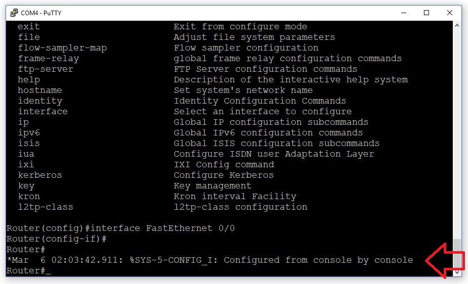 Cisco key shortcut