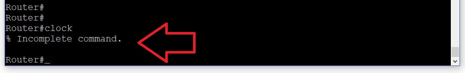 Cisco incomplete syntax